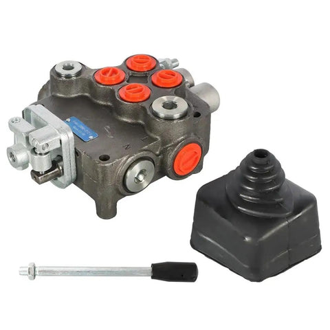 Two-Spool 21 GPM Hydraulic Directional Control Valve For Tractor Loader With Joystick, High-Flow Monoblock Valve