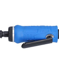 Heavy Workhorse Pneumatic Air Die Grinder Featuring Bulletproof Sealed Ball Bearings And Swappable 3mm 6mm Chucks, blue handle visible.