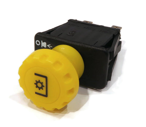 Yellow 12V DC Push Button Rotary Actuator Switch With 2 Position Normally Open 2 Way Flush Mount IP54 Protection ETL CE