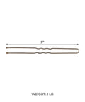 Solid Ball Tipped Hair Pins 320 Count Brown Crimped Styling Clips With Bounce Back Spring 3-inch brown hairpin with smooth crimped design.