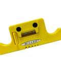 Yellow MSAT 5 Wire Stripper, 1.36 oz, durable polymer, five sizing rows for 1.9 mm to 3.0 mm buffer tubes, tool for electricians.