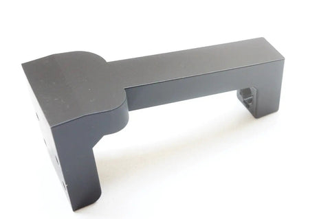 Powder Measure Bench Stand For Redding RS-6 Mount And RCBS Uni-Flow, 3D printed composite black holder, side view