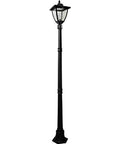 Dope 74 Inch Solar Powered Lamp Post With High Low Brightness LED Exterior Light For Garden Pathway Or Yard Bayport Style Outdoor Lighting