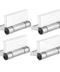 Heavy Duty Stainless Steel Spring Hinges Self Closing Cabinet Hardware Flush Mount For Wardrobe And Kitchen Cabinets, 4 Pack