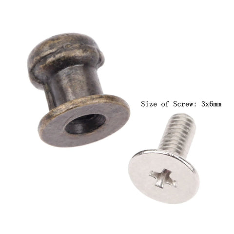 Antique Bronze Drawer Knobs Set Of 10, Zinc Alloy Mini Handles For Dollhouse Cabinets And Furniture, 0.28 By 0.39 Inch Size, with screw