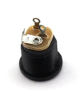 Professional Grade 10 Pack 5.5Mm X 2.1Mm 3 Pin Female DC Power Jack Panel Mount Screw Nut Kit showing detailed metal contacts.