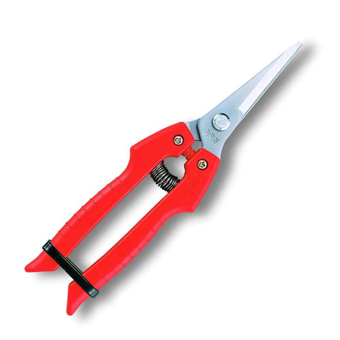 Needle Nose Pruner HP SE45 with locking blades, stainless steel 2 inch blades, ergonomic grips, orange handle, pro grade