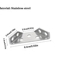 Beefy Heavy Duty Stainless Steel Angle Brackets 4 Pack For Shelves And Wall Mounts Scratch Resistant Anti Break Anti Wear Easy To Install