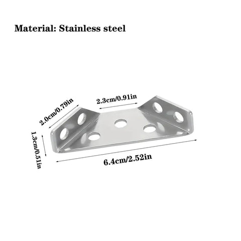 Beefy Heavy Duty Stainless Steel Angle Brackets 4 Pack For Shelves And Wall Mounts Scratch Resistant Anti Break Anti Wear Easy To Install