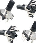 Four EC12 Rotary Encoder 24 Pulse 360 Degree Digital Pulse Encoders without switch, 6mm Shaft Diameter, 15mm Shaft Length Type D