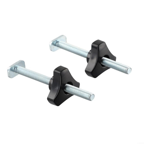 Two Sets M8 T Track Bolts And Knobs For Woodworking Jigs And Fixtures T Slot Clamping System Accessories with durable plastic knobs