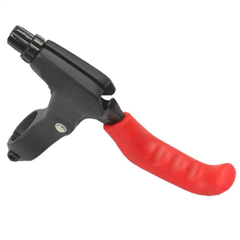 Red Anti Slip Silicone Brake Lever Sleeve Set For Bicycle 4 Pcs 2 Pairs Gel Protection Cover on black bike lever