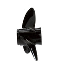 Side view of Beefed-Up 3-Blade Aluminum Propeller, 16 Inch Diameter, 13 Inch Pitch, Right Hand Rotation for Mercury outboards.