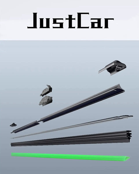 Pro Grade 18 X 18 Windshield Wiper Blades Pack Of Two With Quick Click J Hook components displayed, showing parts and attachments.