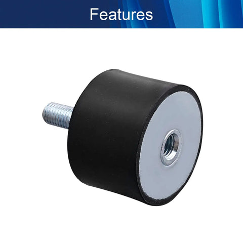 Heavy Duty M20 Rubber Vibration Isolator 100x60mm Anti Vibration Mount With Studs For Mini Split Heat Pumps Diesel Engines Generators Harvester And Water Pumps Shock Absorber Mounting Solution, side view