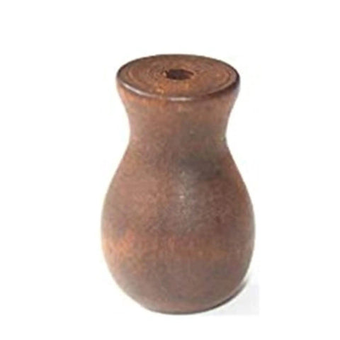 Slick Wood Window Blind Cord Knobs 12 Pack Brown Vase Shape Curtain Rope Pull Ends And Shade Drop Caps small wooden pull in brown, 17 by 27 cm.