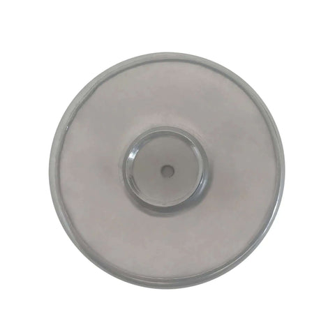 Top view of a High Flow Stainless Steel Replacement Spray Head for Bunn Coffee Machines and Hot Beverage Dispensers, seven hole design.