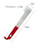 Beekeeping Hive Tool J Hook Frame Lifter And Scraper Pro Grade Durable 304 Stainless Steel Red Painted Pry Bar, 270mm length