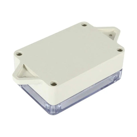 Rugged ABS Junction Box Project Enclosure Case Waterproof Dustproof With Transparent Clear Cover For Easy Cable Viewing Wall Mount Hole
