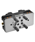 Dead Nuts Precise Self Centering Vise For Five Axis Cnc Machines with a steel body and multiple clamping ports.