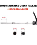 Heavy Duty Mountain Bike Quick Release Skewer Front And Rear Wheel Axle For MTB Hubs Black Built With CrMo Steel Axle And Aluminum Clamp