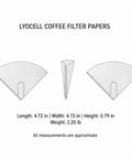 Square Lyocell Pour Over Coffee Filters 50 Pack Disposable Cone Dripper Papers crafted for silky smooth extraction, size 4.72 inches each.