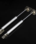 Heavy Duty Drop Leaf Support Hardware For Kitchen Cabinets Soft Close Flap Stay Damper Gas Springs Slow Motion Cabinet Door Hinge Easy Mount Two Pack showing two pneumatic strut lifts.