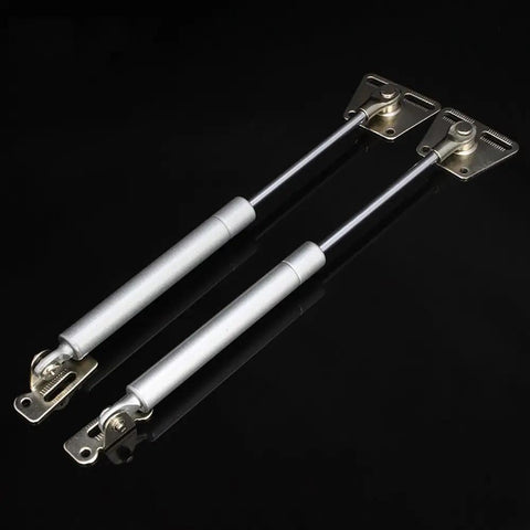 Heavy Duty Drop Leaf Support Hardware For Kitchen Cabinets Soft Close Flap Stay Damper Gas Springs Slow Motion Cabinet Door Hinge Easy Mount Two Pack showing two pneumatic strut lifts.