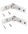 Residential Hinges 2 Pack With Eight Screws Included Right Angle 74x20mm Iron Alloy Hinges For Cabinets Wood Boxes Jewelry Boxes Wine Cases
