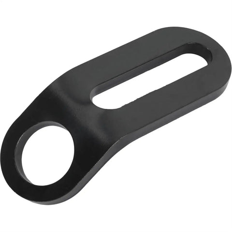 Heavy Duty Steel Heim Joint Support Bracket Offers A Clean 45 Degree Angled Mount for steering rig use, featuring a sleek black finish.