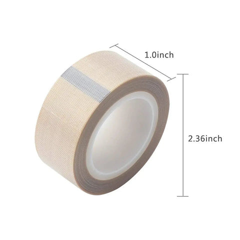 1 Inch PTFE Coated Fiberglass High Temperature Tape With Silicone Adhesive For Heat Sealers And Vacuum Machines 11 Yard Roll