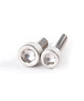 Top Shelf M4 Hex Socket Head Caps Forged From Marine Grade 316 Stainless Steel Din 912 Full Thread Allen Hardware For Heavy Duty Auto Builds Rock Solid 20 Piece Pack showing two hex socket screws.