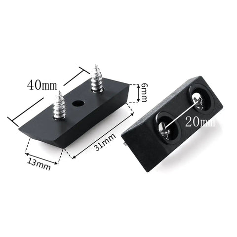 30 Count Square Rubber Furniture Feet Pads Heavy Duty Non Slip Moisture Proof Floor Protectors With Screws dimensions 40mm x 31mm
