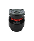 Heavy duty adjustable caster with leveling mechanics, part of Rock Solid Industrial Leveling Caster Set Adjustable Support Roll Wheels For Heavy Machines And Workshop Carts Top Tier Heavy Duty Gear Smooth Rolling 4 Pack.