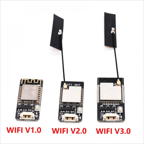 Three wireless WiFi telemetry modules V1.0, V2.0, V3.0 for MAVLink2 and Pixhawk APM flight controllers FPV drone data link.