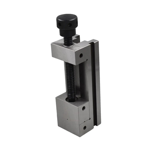 Precision Toolmakers Vise Featuring Three Inch Jaw Width Four Inch Jaw Opening Plus Drop Dead Accurate Hardened One Piece Body Rock Solid Milling Workholder, side view showing screw mechanism