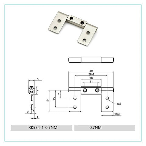 Ball Bearing Door Hinges XK534 Heavy Duty Carbon Steel Nickel Plated 0.7 Nm Torque for Cabinets with Built In Dampers