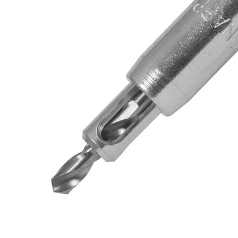 Snappy 5pc self-centering hinge drill bit set, steel, chrome finish