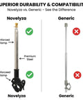 Comparison of Sturdy Stainless Steel Flag Pole Mount For Motorcycles And Bicycles Adjustable Telescoping Flag Pole Bracket Universal Handlebar Flag Holder 63 Inch Retractable Pole Stand Hitch Rack Style Mount For Road Gear vs generic model