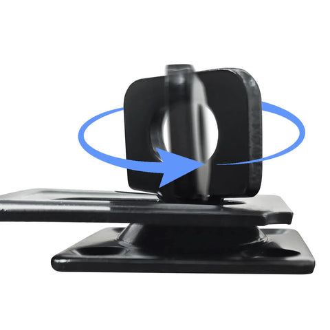 Heavy Duty Zinc Steel Swivel Safety Latch 2 Pack With Mounting Brackets Screws And Turn Knob Universal Fit For Cabinets Drawers Fences Outdoors Quick Setup And Lock It Down Tight, showcasing the rotating pin design.