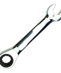 Professional Short Handle Ratchet Wrench Set Metric Socket Drivers 72 Tooth Drive heat treated steel wrench with a polished finish.