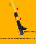 Pro Grade Laser Level Pole With Tripod For Rotary And Line Lasers 13.78 Ft Telescoping Pole bottom spring detail