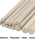 Round PEEK Rod For Electrical Projects, Pro Grade Durable Polyether Ether Ketone Bar With 10 To 50 Mm Diameter And 100 To 500 Mm Length