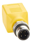 M12 To RJ45 Ethernet Adapter Cat6 Shielded IP67 Waterproof Bulkhead Connector For Industrial Automation 4 Pin D-Coded