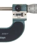 Outside Micrometer With Friction Thimble, 1 To 2 Inch Range, 0.0001 Inch Graduation, Plus Minus 0.0001 Inch Accuracy, Carbide Measuring Faces