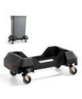 Heavy Duty Trash Can Dolly Featuring Slick 4 Way Swivel Casters Fitting 16 And 23 Gallon Bins Built Tough For No Sweat Waste Moving Up To 200 Lbs Capacity, black dolly with casters.