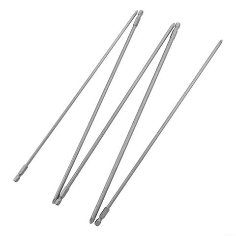Huge Heavy Duty Long Screwdriver Bits Set With 5 Pieces Including Master PH1 And PH2 Sizes Perfect For Electric Drills And Manual Gear During Metal Construction Fix It Projects Around The Workplace, 300mm steel bits