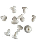 10 Piece Silicone Snap On Plugs Kit For Holes And Caps With High O Ring Assortment Temperature Resistant From Minus 40C To Plus 250C Snug Seal For Pipelines Industrial Equipment Food Processing And Automotive Seals, white plugs