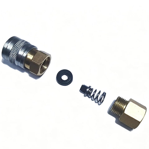 Badass HP Air Hose Adapter Quick Connect Cable 6mm Line Push Twist Fit No Tools Needed So You Build Stuff Faster Keep Air Compressor Link Tight Stress Free For All Your Daily Jobs Ready To Go Right Now For Sure. 6mm brass air hose adapter parts on white