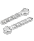 M5 x 25mm 304 Stainless Steel Eye Bolt For Rigging And Lifting, showing two machine shoulder eye bolts with 8mm eye diameter
